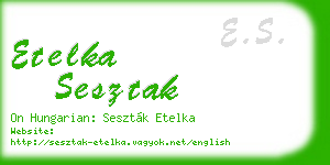etelka sesztak business card